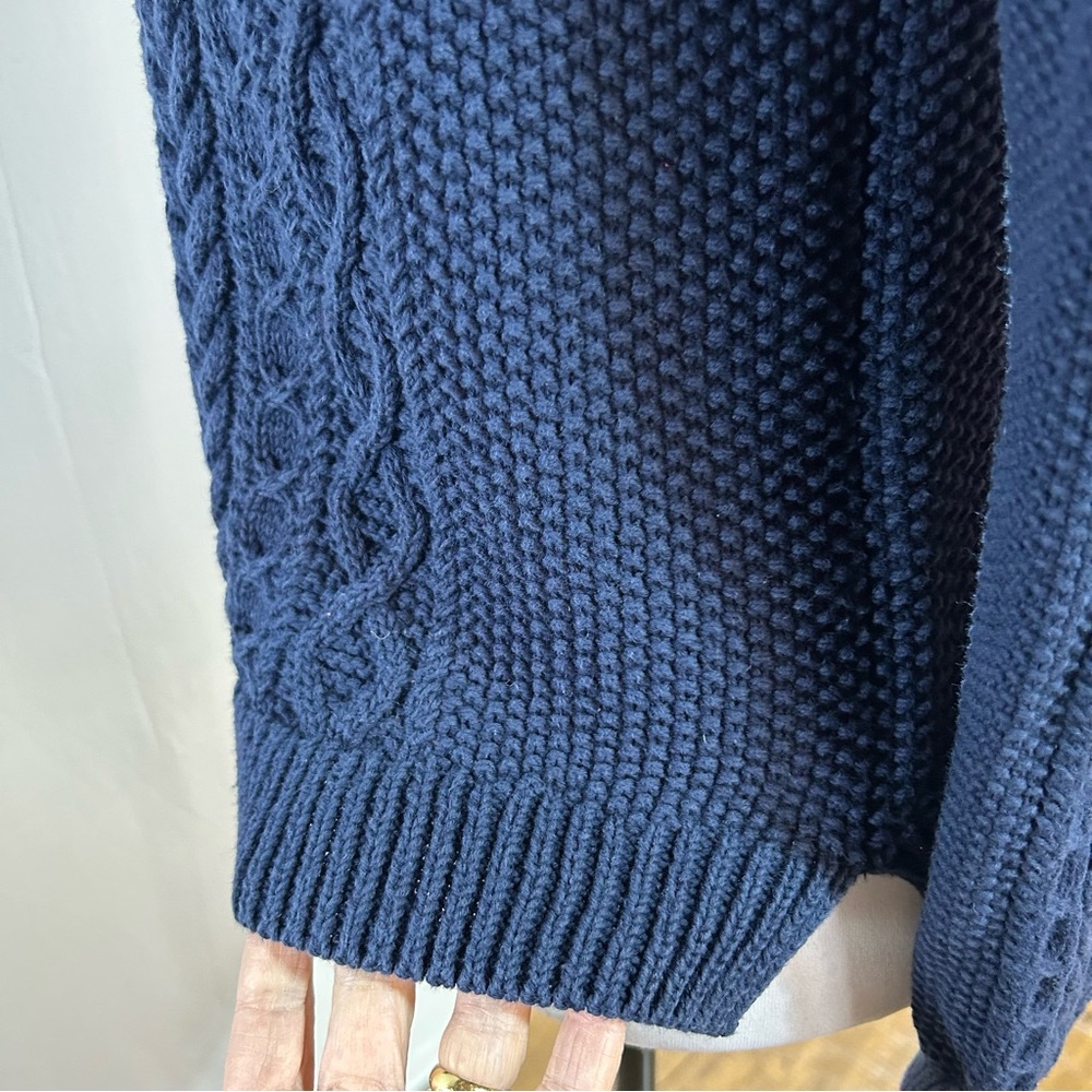 J. Crew Navy Cable Knit Sweater - Picture 12 of 16